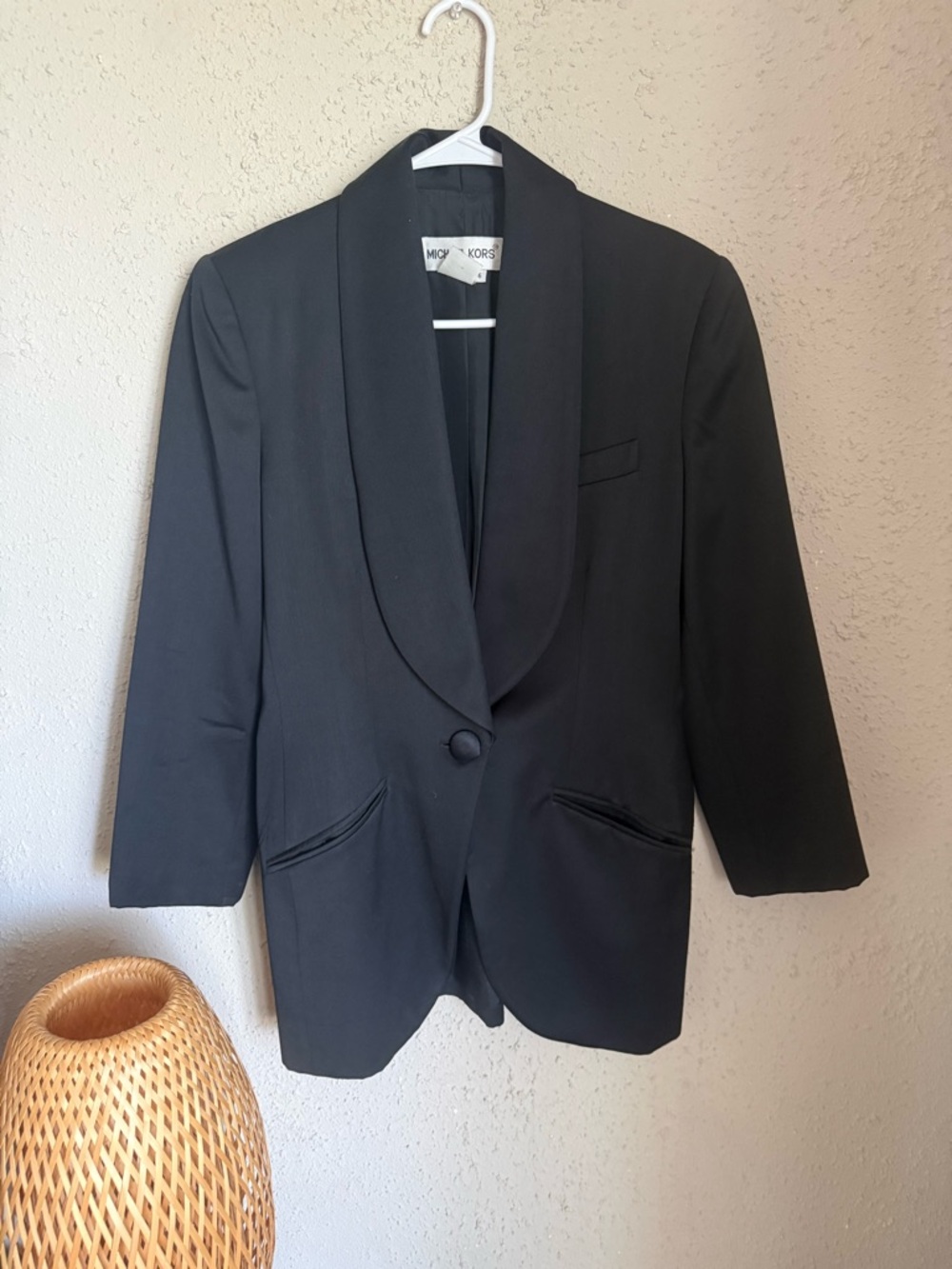 VINTAGE Michael Kors Black Shawl-Collar Single-Button Blazer
